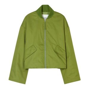 Closed Cotton Bomber Jacket in Moss Green Women’s Medium